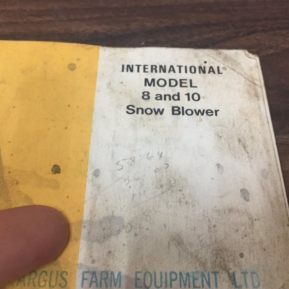 International Harvester IH Model 8 and 10 Snow Blower Manual - Picture 2 of 12